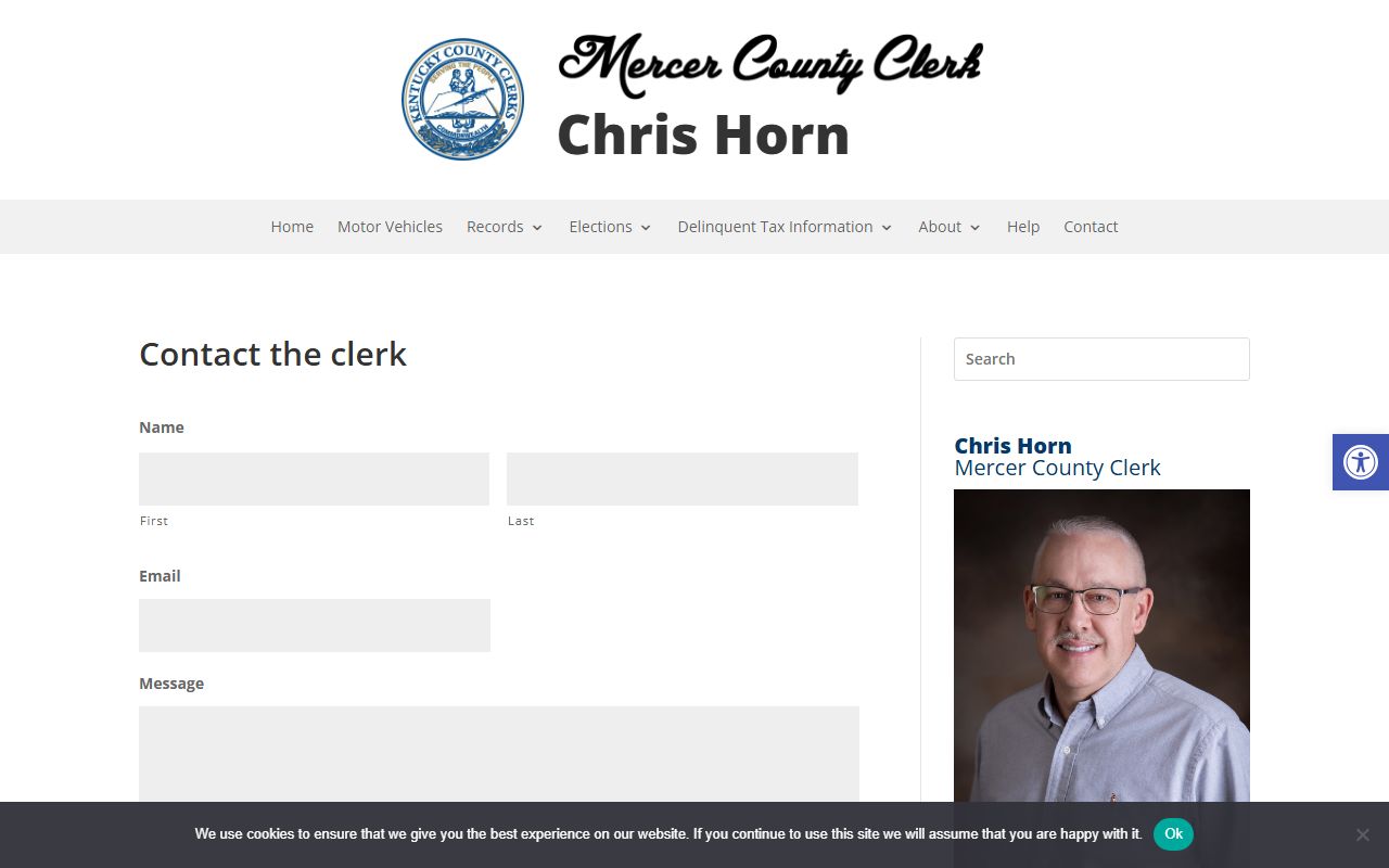 Mercer County court records clerk contact information