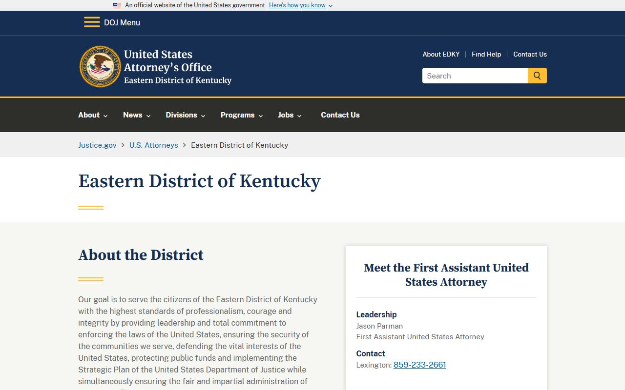Mercer County criminal court records federal prosecution boundary