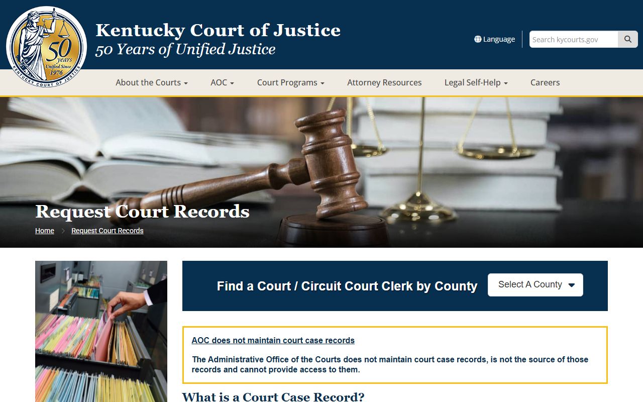 Mercer County court records request instructions